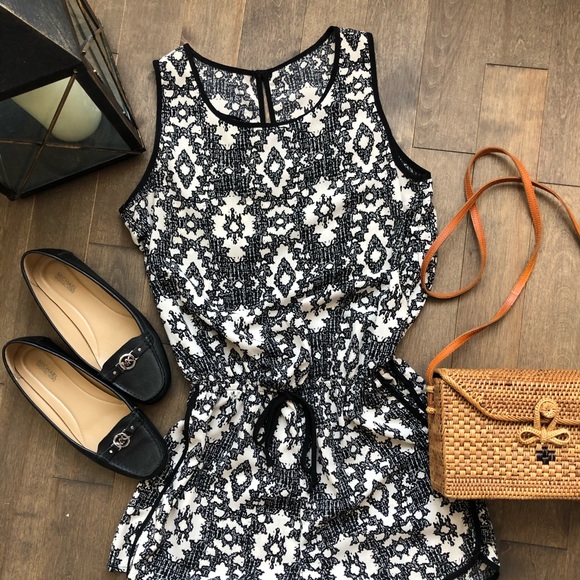 Black and White Romper - Picture 1 of 2